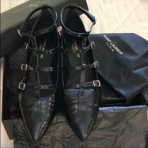 Saint Laurent patent leather flats